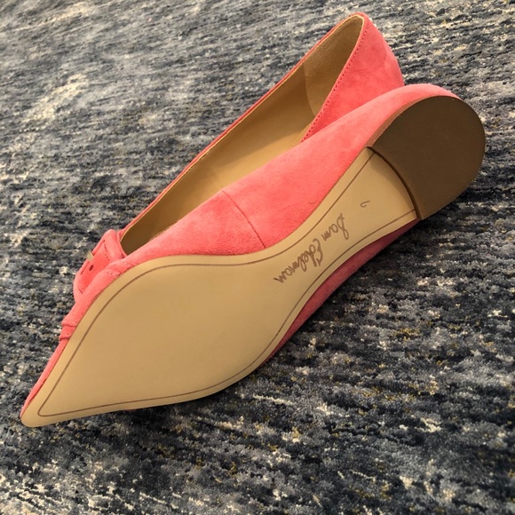 HP! Sam Edelman Pointed Toe Flats in Pink Suede - Picture 6 of 6